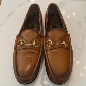 Gucci 1953 caramel horsebit loafer, mens 11